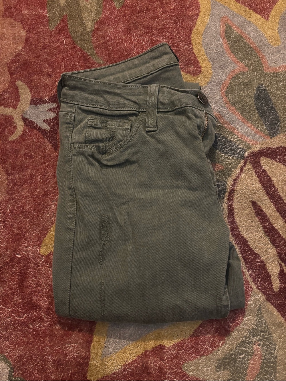 Like New, Size 25, Just Black Olive Green Skinny Jeans